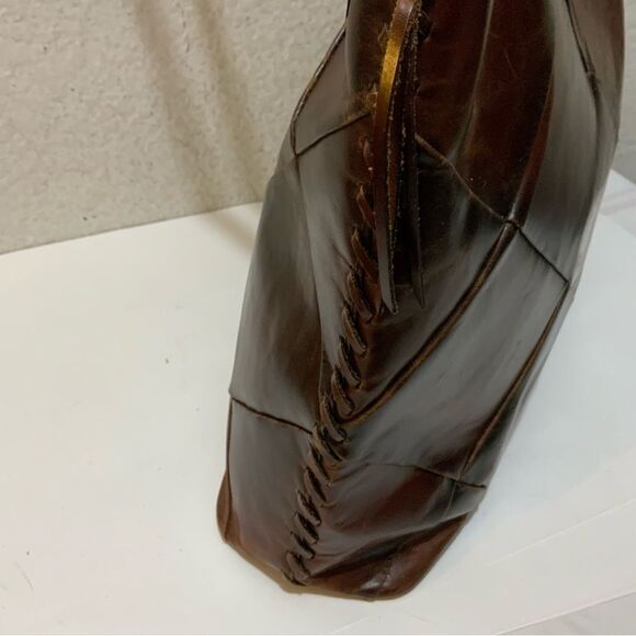 Vintage Rolfs Genuine Leather Shoulder Handbag Burgundy - Picture 8 of 15